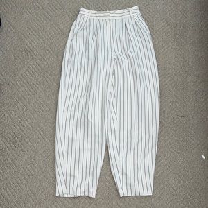 Aritzia Babaton Modesto white trousers with black stripes